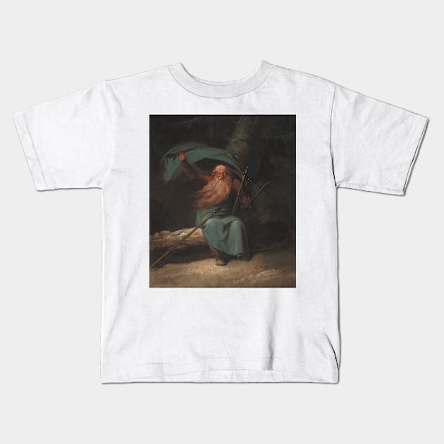 Ossian Singing His Swan Song by Nicolai Abildgaard Kids T-Shirt by Classic Art Stall